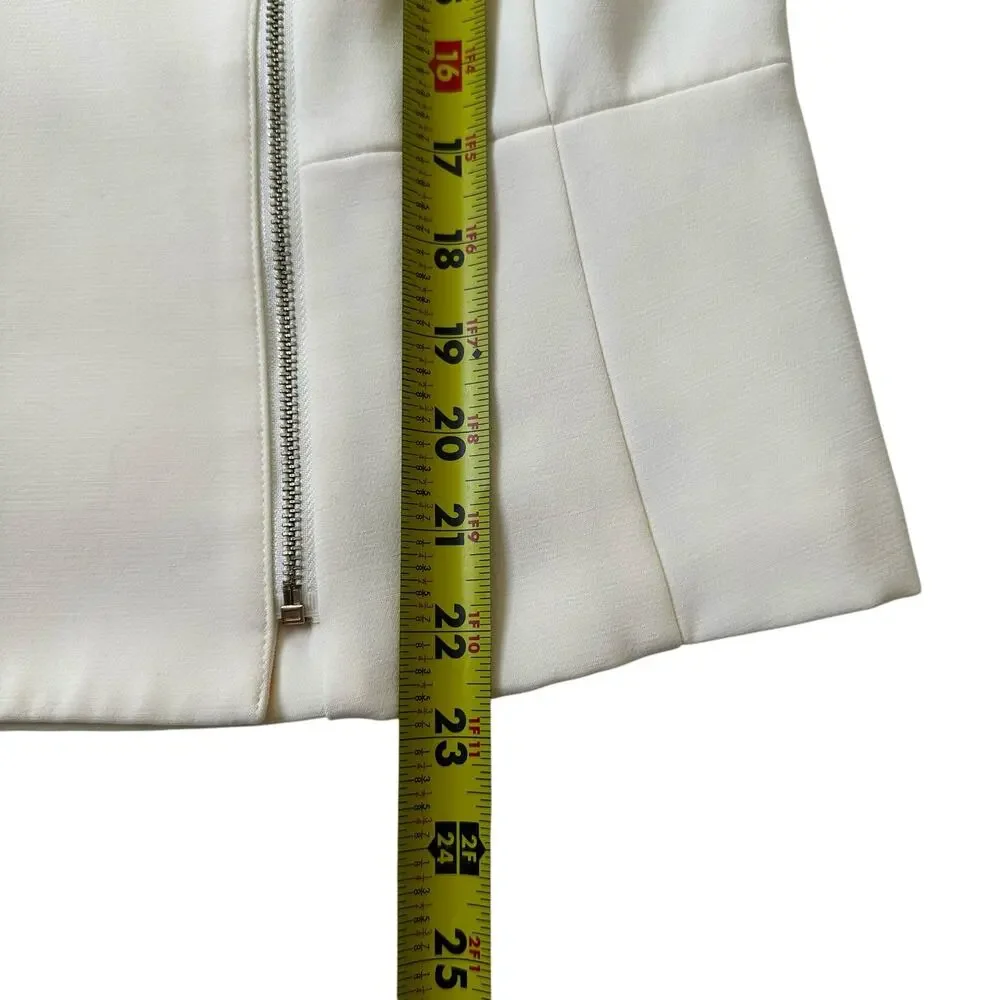 White House Black Market Ivory Lined Vest Blazer Women Size 8 | 43-30 - Picture 6 of 7